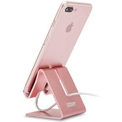 Cell Phone Stand, ZTON Aluminum Metal Tablet Stand, Mobile Phone Holder for iPhone iPad Samsung for Desk Table Bedroom Kitchen (Rose Gold)