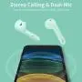 Wireless Earbuds, Goojodoq Bluetooth 5.0 Earbuds-Wireless Earphones with Smart Touch, Dual-Mic, Auto-Pair, 3D Stereo, Sweatproof Mini Sports Earbuds Compatible with Hi-Fi Sound for Android and iPhone