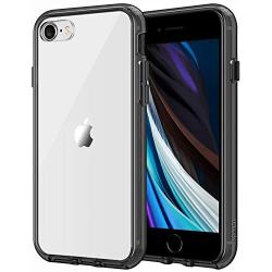 JETech Case for Apple iPhone SE 2020 2nd Generation, iPhone 8 and iPhone 7, 4.7-Inch, Shockproof Bumper Cover, Anti-Scratch Clear Back, Dark Grey