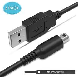 2 Pack 4FT 6amLifestyle 3DS USB Charger Cable, Power Charging Lead for Nintendo New 3DS XL/New 3DS/ 3DS XL/ 3DS/ New 2DS XL/New 2DS/ 2DS XL/ 2DS/ DSi/DSi XL/Black