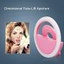 Clip on Selfie Ring Light, Selfie Light Rechargeable Portable Clip-on Selfie Fill Ring Light for Smart Phone Photography, Camera Video, Girl Makes up (Pink)