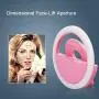 Clip on Selfie Ring Light, Selfie Light Rechargeable Portable Clip-on Selfie Fill Ring Light for Smart Phone Photography, Camera Video, Girl Makes up (Pink) Clip on Selfie Ring Light, Selfie Light Rechargeable Portable Clip-on Selfie Fill Ring Light for Smart Phone Photography, Camera Video, Girl Makes up (Pink)