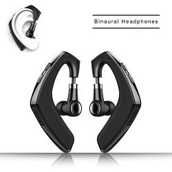 SLUB [Plus] Bluetooth 5.0 Headphones with Mic for Cell Phone True Wireless Waterproof IPX7 Earhook Lightweight 12H Playtime Invisible Earbuds for iPhone/Android (Black)