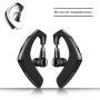 SLUB [Plus] Bluetooth 5.0 Headphones with Mic for Cell Phone True Wireless Waterproof IPX7 Earhook Lightweight 12H Playtime Invisible Earbuds for iPhone/Android (Black)