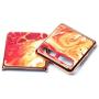 Phone Case Ultra-Thin Back Cover Tempered Glass Shell Electroplated PC Protector Fit for Samsung Galaxy Z Flip Phone Accessories (Agate red)