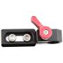 CAMVATE 15mm Single Rod Clamp with NATO Rail(Red)