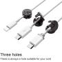 SYOSIN Cable Holder Organizer Desktop Cord Management Multipurpose Magnetic Cable Clips with 3 Cable Buckles & 2 Bases for Cell Phone Cable (Dark)
