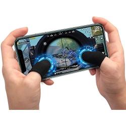 KMNIC Gaming Touchscreen Conductive Fiber Cap Anti-Sweat Breathable Touch Finger Gloves for Mobile Phone Games Better Than PUBG Trigger (Black)
