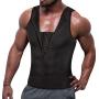 TAILONG Men Compression Shirt for Body Slimming Tank Top Shaper Tight Undershirt Tummy Control Girdle