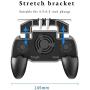 Newseego Mobile Game Controllers, 5-in-1 Upgrade Version Gamepad with Phone Cooling Pad, Sensitive Shoot Aim Trigger Gaming Grip for Knives Out/Rules of Survival for Android & iOS - Black