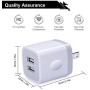 USB Wall Charger, Cube Charger 2 Port Charging Box 4Pack 2.1A/5V Home Travel Charger Plug USB Power Adapter Charging Station Base for iPhone 11 Pro Max XR XS X 8 7 6 6S Plus 5S 5, iPad, iPod, Samsung