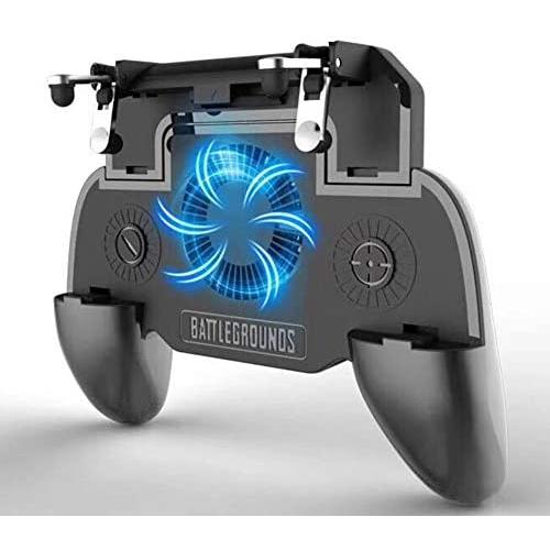 PUBG Mobile Game Controller, Sensitive Shooter Controller Joysticks Gamepad with Cooling Fan and Charging Power Bank, Phone Triggers Gamepad for PUBG/Knives Out/L1R1