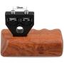 CAMVATE DSLR Wooden Handle Grip with Connector for DV Video Camera Cage(1 Pair)