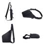 Fashion Left/Right Hand Shoulder Crossbody Bag, Sling Backpack,Multifunction Crossbody Bag for Outdoor Cycling Hiking Travel (Black, Right Hand)