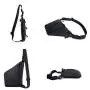 Fashion Left/Right Hand Shoulder Crossbody Bag, Sling Backpack,Multifunction Crossbody Bag for Outdoor Cycling Hiking Travel (Black, Right Hand)