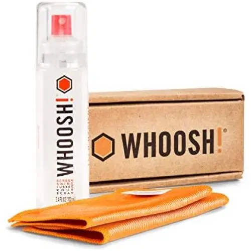 WHOOSH! Screen Cleaner Kit – Best for– Smartphones, iPads, Eyeglasses, Kindle, LED, LCD & TVs – Includes 3.4 Oz Bottle + 2 Premium Cloths WHOOSH! Screen Cleaner Kit – Best for– Smartphones, iPads, Eyeglasses, Kindle, LED, LCD & TVs – Includes 3.4 Oz Bottle + 2 Premium Cloths