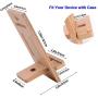 Cell Phone Stand-Bamboo Wooden Desktop Tablet Holder-Desktop Stand Holder Cradle for All iOS & Android Smartphone, Tablets, iPad, iPhone X XS Max XR (4-8 inch)