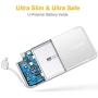 Luxtude PowerEasy Portable Charger for iPhone, 5000mAh Slim Power Bank for iPhone, Portable iPhone Charger with Built in Cable (Apple Certified), Fast Charging Battery Pack for iPhone11/XS/8/7/6/SE