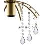 Crystal Chandelier, SOZOMO Elegant Gold Chandelier Lighting with E26 Bulb Socket and Pure Crystal Strings, Flush Mount Chandelier for Bedroom,Hallway,Bar,Kitchen and Bathroom.Plating Finished.