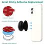 10 Pack 3M VHB Strong Sticky Adhesive Replacement Kit Parts for Socket Mount,Colorwe 1.38 Inch Circle Double Sided Tape for Phone Case and Collapsible Grips Socket Base,6pcs Alcohol Prep Pads