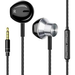 Earphones, JKSWT Wired Headphones with Microphone and Volume Control, Noise Isolating Earphones with Pure Sound and Powerful, Headphones Compatible with Most 3.5mm Jack Electronic Devices