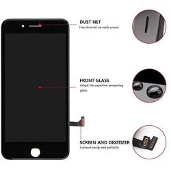 FFtopu iPhone 7 Plus Screen Replacement Black 5.5, LCD Display and 3D Touch Screen Digitizer Replacement Full Assembly for iPhone 7 Plus Screen with Repair Tool Kit
