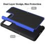 Dahkoiz Case for Samsung Galaxy A71 5G Case with Tempered Glass Screen Protector[2 Pack],Drop Protection Armor Defender Cover Dual Layer Hybrid Protective Phone Cases for Samsung Galaxy A71 5G, Blue