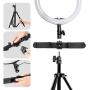 MOUNTDOG 10’’ Selfie Ring Light with Tripod Stand and Phone Holder, Led Ring Light with Wireless Remote 3 Modes & 10 Brightness for Makeup Beauty,YouTube Video, Live Streaming, Portrait Shooting
