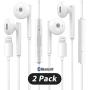 Wired Earbuds with Microphone and Volume Control [2 Pack], in Ear Earphones Noise Cancelling Headphones for Phone 7/7 Plus/8/8 Plus/X/XS/XR/11/11 Pro/SE