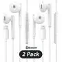 Wired Earbuds with Microphone and Volume Control [2 Pack], in Ear Earphones Noise Cancelling Headphones for Phone 7/7 Plus/8/8 Plus/X/XS/XR/11/11 Pro/SE