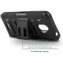 CasemartUSA Phone Case for [Alcatel TCL A1 (A501DL)], [Refined Series][Black] Shockproof Cover with Kickstand & Holster for Alcatel TCL A1 (Tracfone, Simple Mobile, Straight Talk, Total Wireless)