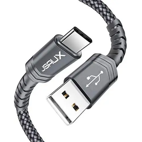 USB Type C Cable 3A Fast Charging, JSAUX(2-Pack 3.3ft+10ft) USB-A to USB-C Charge Braided Cord Compatible with Samsung Galaxy S10 S10E S9 S8 S20 Plus,Note 10 9 8,Z Flip, and Other USB C Charger(Grey) USB Type C Cable 3A Fast Charging, JSAUX(2-Pack 3.3ft+10ft) USB-A to USB-C Charge Braided Cord Compatible with Samsung Galaxy S10 S10E S9 S8 S20 Plus,Note 10 9 8,Z Flip, and Other USB C Charger(Grey)