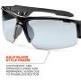 Ergodyne Skullerz Dagr Anti-Fog Safety Glasses-Black Frame, In/Outdoor Lens