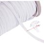 Elastic Band(White, 197-Yards Length, 1/4" Width), Elastic Rope/Elastic Cord Heavy Stretch High Elasticity Knit Elastic Band for Sewing Crafts DIY, Bedspread, Cuff