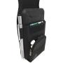 Perilogics Belt Holster for iPhone 11, 11 Pro Max, Xs Max, Xr, 8 Plus with Armor Type Phone Cases. Strong Velcro Closure with Dual Directional Zipper Storage and Credit Card Pocket. (Black/Velcro)