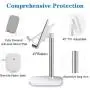 Cell Phone Stand,Adjustable Cell Phone Stand Holder and Desktop Stand Compatible for All Android All iPhone Samsung Phone Tablet Smartphone Stand Convenient Charging (White) Cell Phone Stand,Adjustable Cell Phone Stand Holder and Desktop Stand Compatible for All Android All iPhone Samsung Phone Tablet Smartphone Stand Convenient Charging (White)