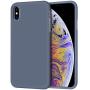 iPhone Xs Max Case, Anuck Soft Silicone Gel Rubber Bumper Case Anti-Scratch Microfiber Lining Hard Shell Shockproof Full-Body Protective Case Cover for Apple iPhone Xs Max 6.5" 2018 - Blue Gray