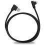 [5 Pack: 3ft/3ft/6ft/6ft/10ft] 90 Degree Gaming Cable Apple MFi Certified High-Speed Charging Cord Durable for iPhone Xs Max/Xs/XS Max/XR/X / 8/8 Plus / 7/7 Plus, and More (Black)