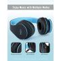 Over Ear Bluetooth Headphones, WXY Wireless Headset V5.0 with Built-in Mic, Micro TF, FM Radio, Soft Earmuffs & Lightweight for iPhone/Samsung/PC/TV/Travel(Black-Blue)