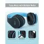 Over Ear Bluetooth Headphones, WXY Wireless Headset V5.0 with Built-in Mic, Micro TF, FM Radio, Soft Earmuffs & Lightweight for iPhone/Samsung/PC/TV/Travel(Black-Blue)