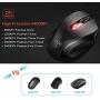 VicTsing MM057 2.4G Wireless Portable Mobile Mouse Optical Mice with USB Receiver, 5 Adjustable DPI Levels, 6 Buttons for Notebook, PC, Laptop, Computer - Black