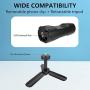 Phone Tripod, MOUNTDOG Mini Portable Camera Stand Holder, Extendable Tabletop Desktop Tripod Legs Compatible with iPhone/Camera/Samsung/Smartphone/Webcam, 360° Rotation, Black
