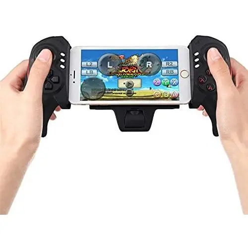 ElementDigital Bluetooth Game Controller Wireless Telescopic Bluetooth Gamepad Joystick Game Handle Cell Phone Attachable BTC-938 Saitake STK-7003 Gamepad Controller 5-10 Inch (Just for Android)