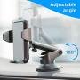 Upgraded Car Phone Mount KLKE Universal Phone Holder for Car Strong Suction Cup Dashboard Windshield Car Phone Holder with Quick Release Landscape Portrait Mode for iPhone Samsung Galaxy LG