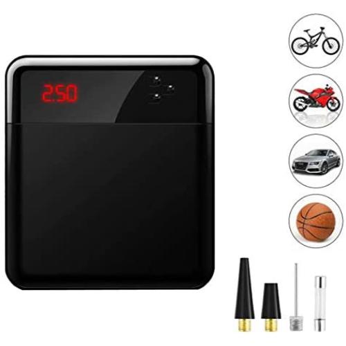 fannuoyi Portable Air Compressor Tire Inflator Air Pump for Car Tires DC 12V Tire Pump with LED Light for Automobiles Bike Motorbike Basketball Inflatables