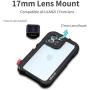 ULANZI Aluminum Video Cage for iPhone 11 Pro Max, Protective Smartphone Vlog Frame Housing w Lens Adapter 1/4 Screw 2 Cold Shoe Mounts for Microphone LED Video Light for iPhone 11 Pro Max Vlogging