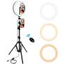 10" Ring Light with Tripod Stand&Phone Holder for Live Streaming/Makeup/TikTok/vlog,Livelit Selfie Ringlight for YouTube Video/Photography Compatible with iPhone&Android