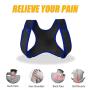 Posture Corrector for Men Women Boys Girls Adjustable Back Straightener Shoulder Brace Breathable Posture Trainer Medium Large for Pain Relief Clavicle Support (Medium, Blue)