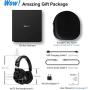 Noise Cancelling Headphones Bluetooth V5.0 Wireless,40Hours Playtime Headsets Over Ear with Microphones&Fast Charge,Srhythm NC75 Pro for TV/PC/Cell Phone - Low Latency