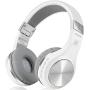 Bluetooth Headphones, Riwbox XBT-80 Folding Stereo Wireless Bluetooth Headphones Over Ear with Microphone and Volume Control, Wireless and Wired Headset for PC/Cell Phones/TV/ipad (Sliver White)